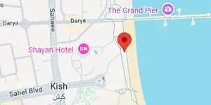 نقشه گوگل سایت مرکز غواصی و تفریحات دریایی کیش