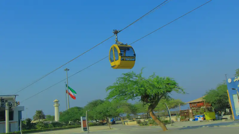 ایستگاه تله کابین کیش در اسکله تفریحی