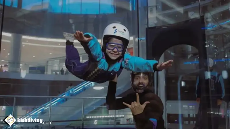 تونل باد میکامال کیش، تفریحی مهیج برای نوجوانان و بزرگسالان